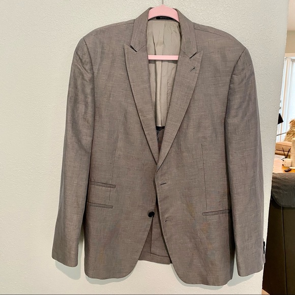 John Varvatos Other - JOHN VARVATOS SZ42 GREY REG 2 BUTTON 50/COTTON 50/LINEN BLAZER XCELLENT COND